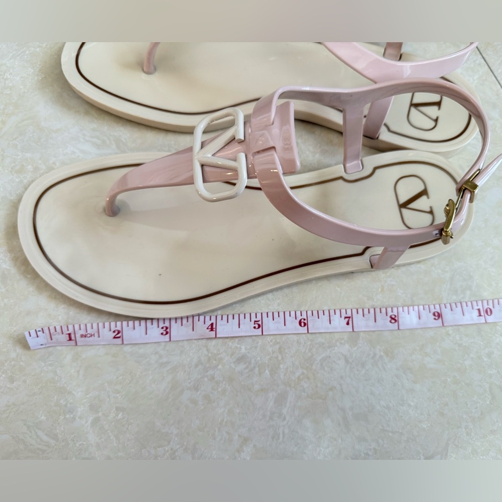 VALENTINO GARAVANI Pink VLogo Flat Sandals - Picture 7 of 12
